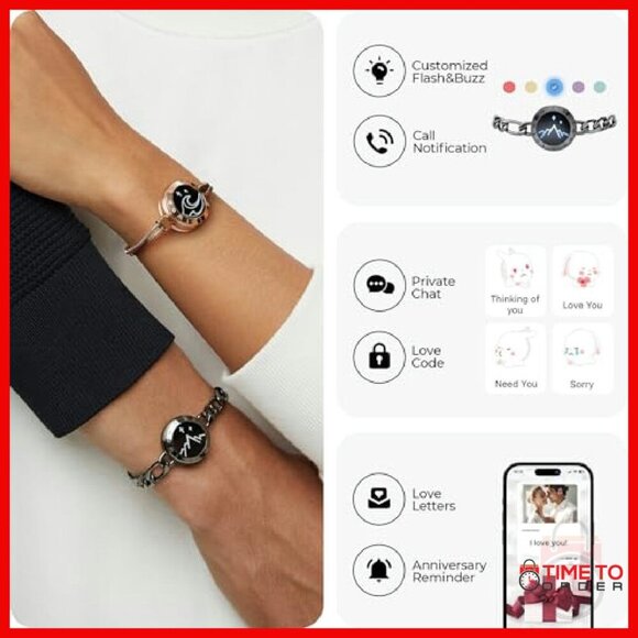 Smart Touch Bracelet with Bluetooth Pairing, Vibration & Light Features - Picture 4 of 8